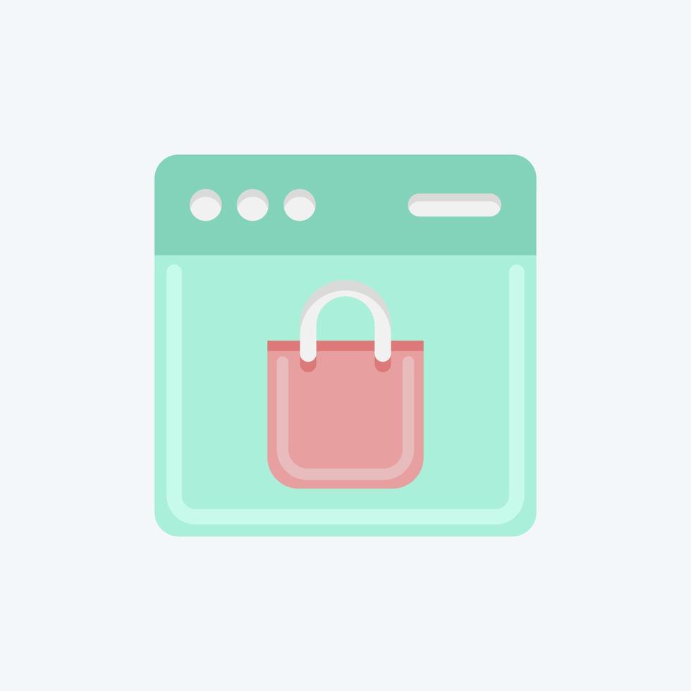 Icon Website. related to Contactless symbol. Flat Style. simple design editable. simple illustration vector