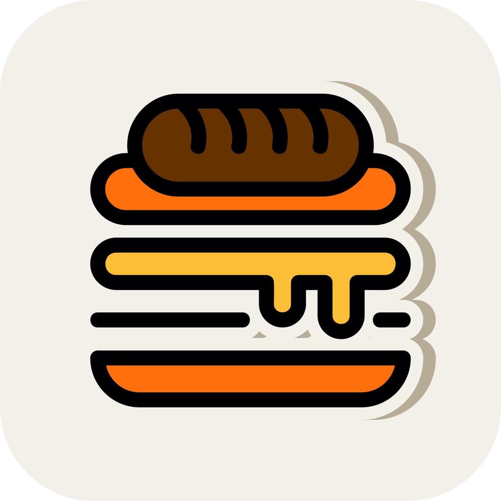 Cuban Sandwich Vector Icon Design