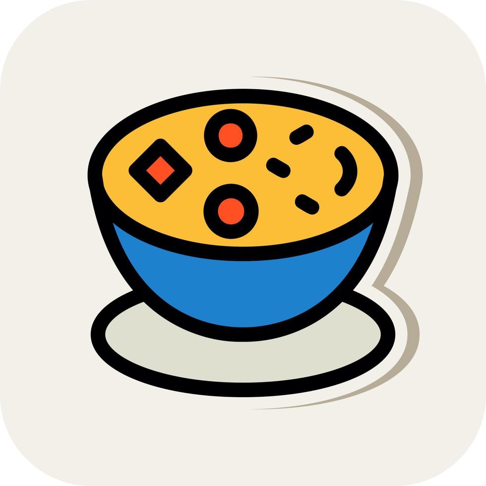 Clam Chowder Vector Icon Design