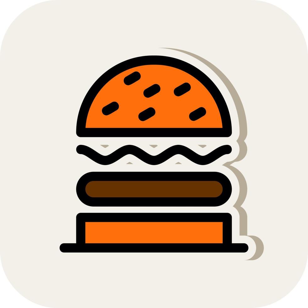 Burger Sandwich Vector Icon Design