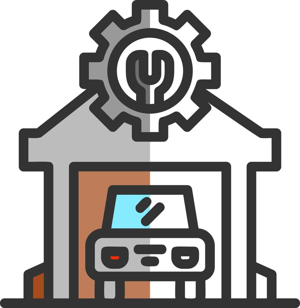 Mechanic Shop Vector Icon Design