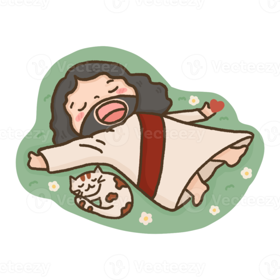 lie down and rest element illustration png