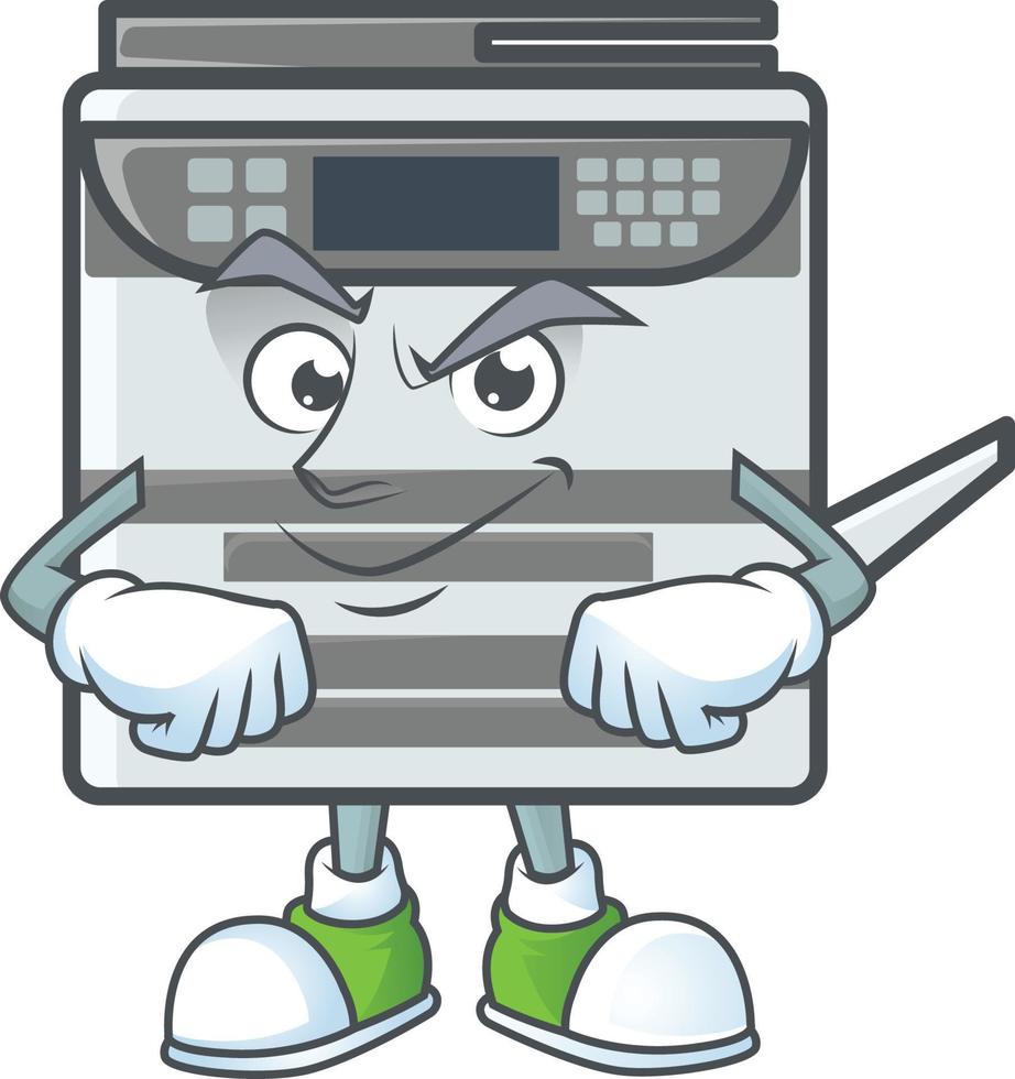 Professional office copier mascot icon design vector
