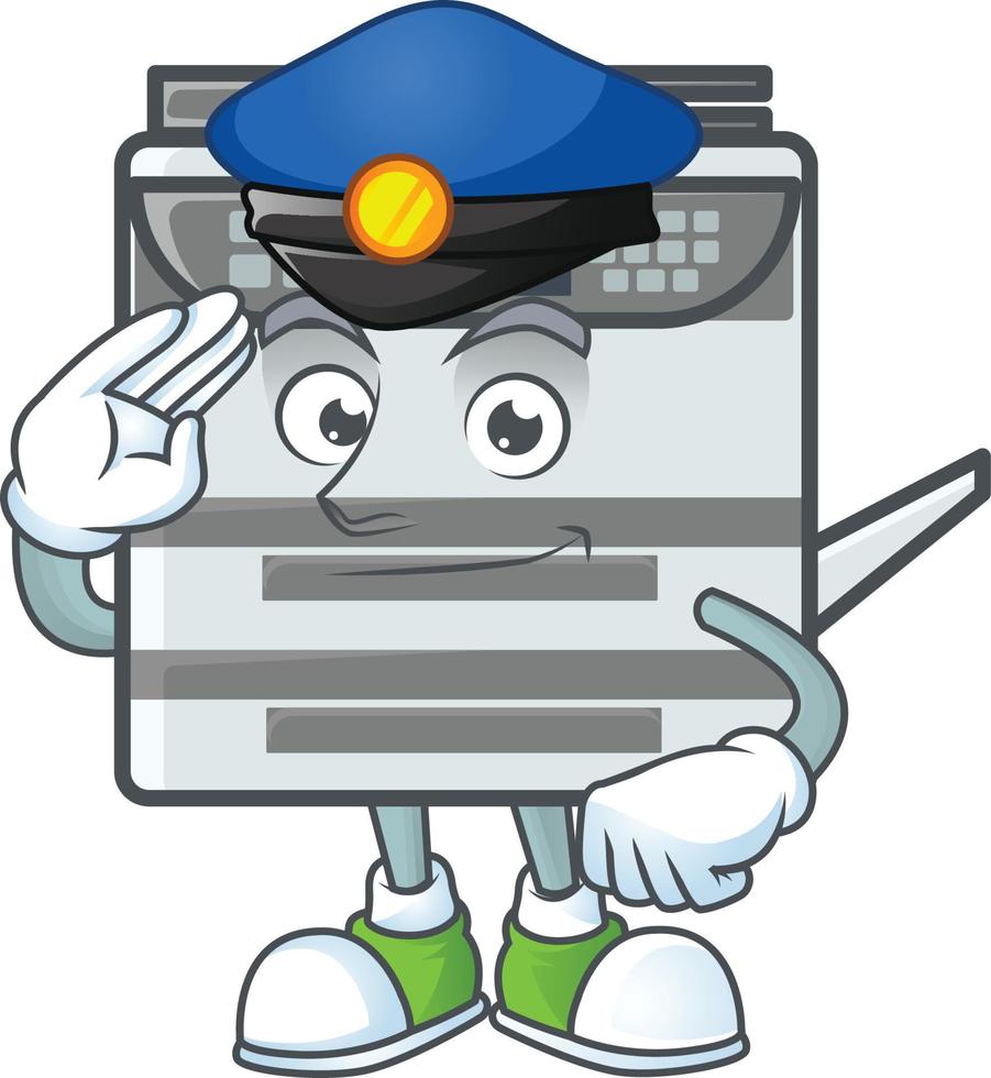 profesional oficina copiador mascota icono diseño vector