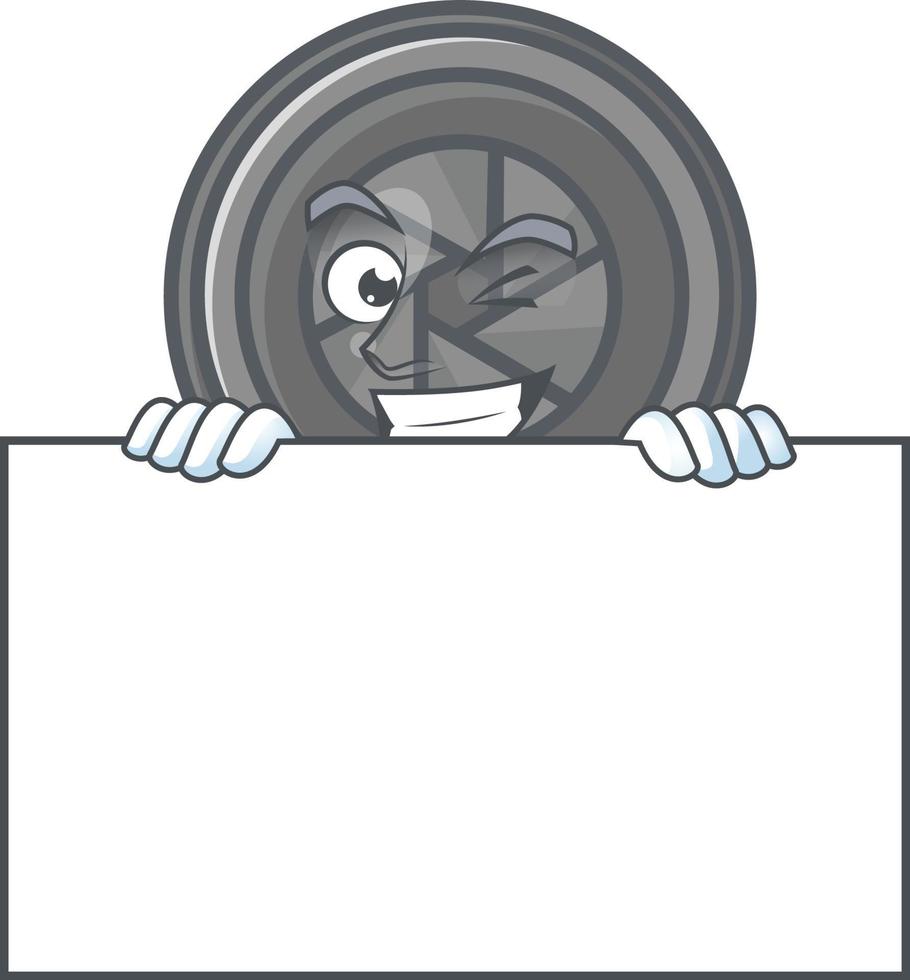 Camera lens mascot icon design vector