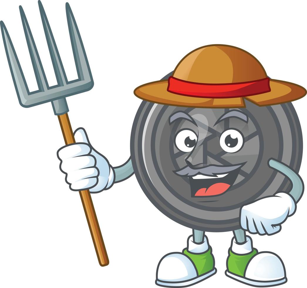 Camera lens mascot icon design vector