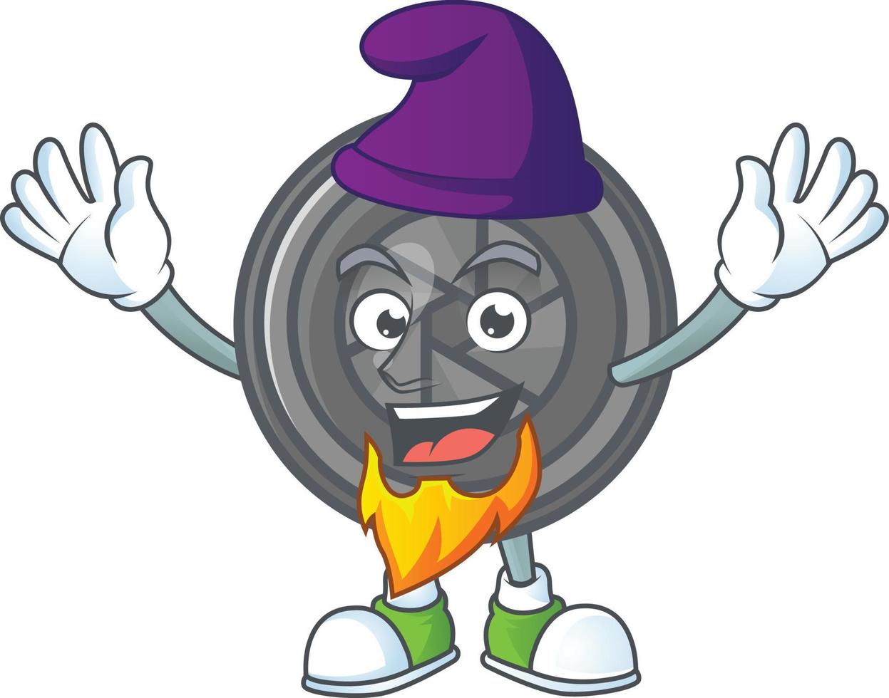 Camera lens mascot icon design vector