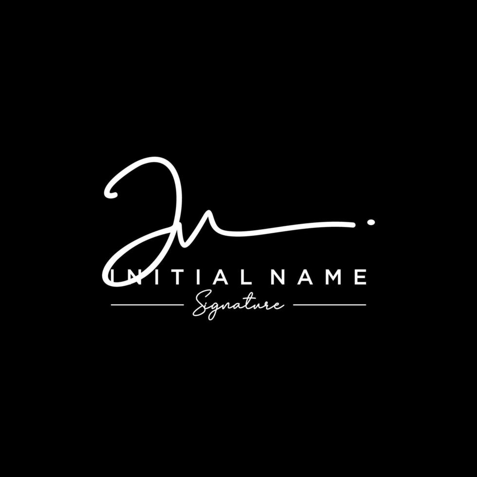 Letter JV Signature Logo Template Vector