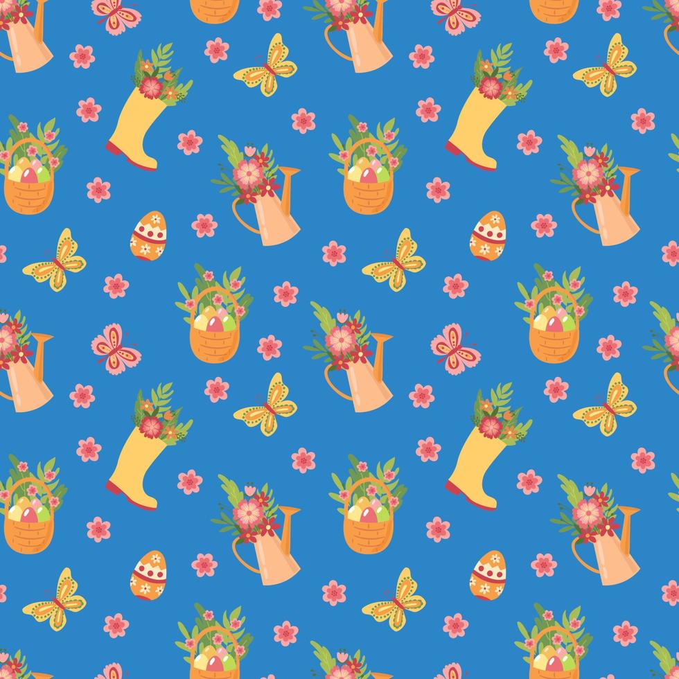 Easter seamless pattern. Design for fabric, textile, wallpaper, packaging. vector