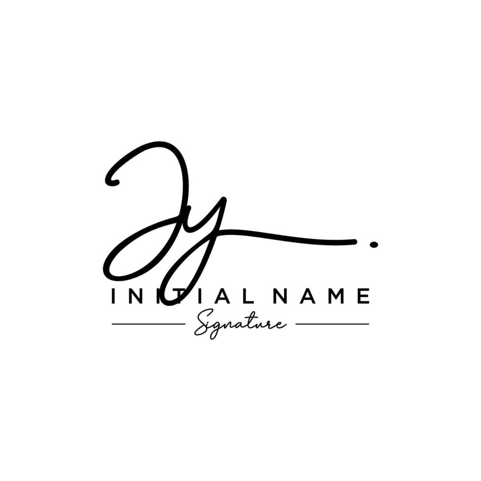 Letter JY Signature Logo Template Vector