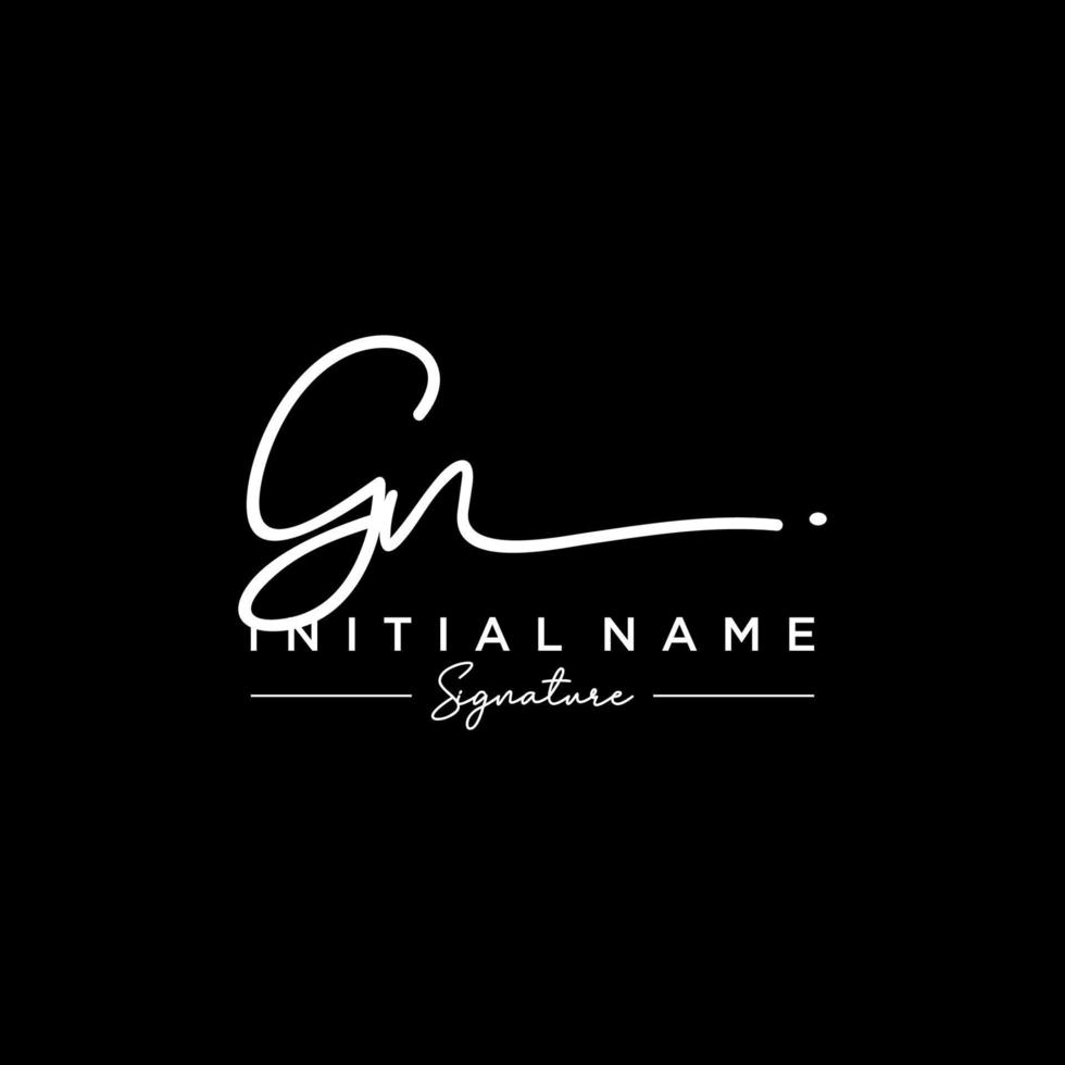 Letter GN Signature Logo Template Vector