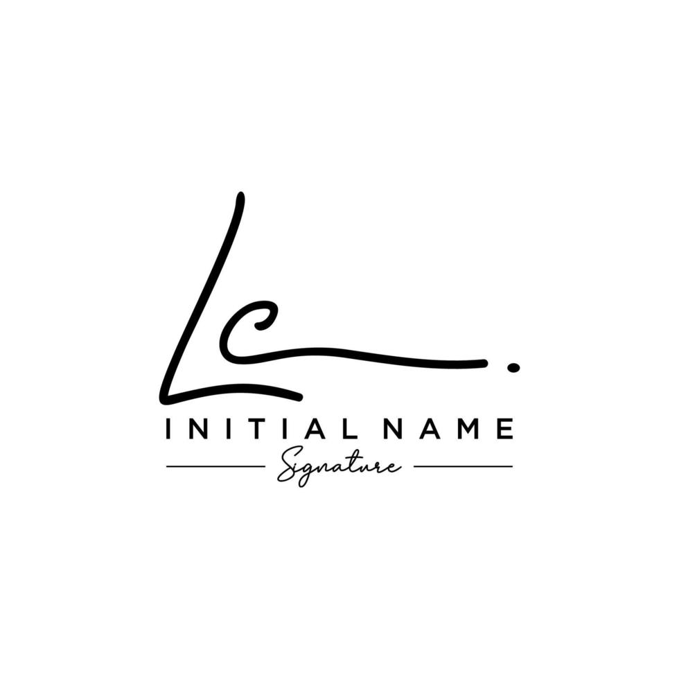 Letter LC Signature Logo Template Vector