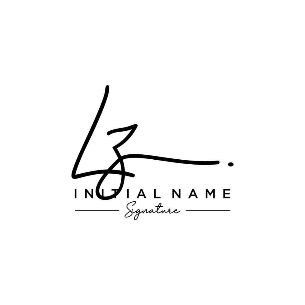 vector de plantilla de logotipo de firma de letra lz