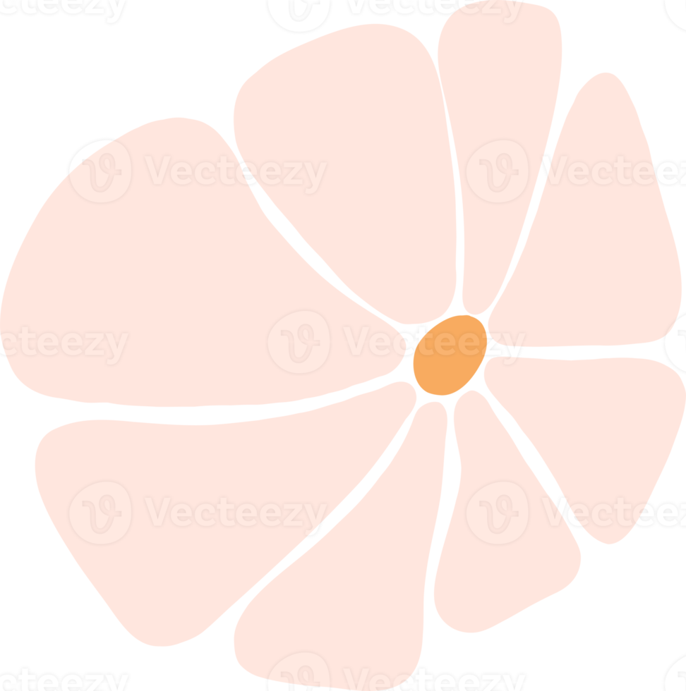 retro groovy . daisy flower png