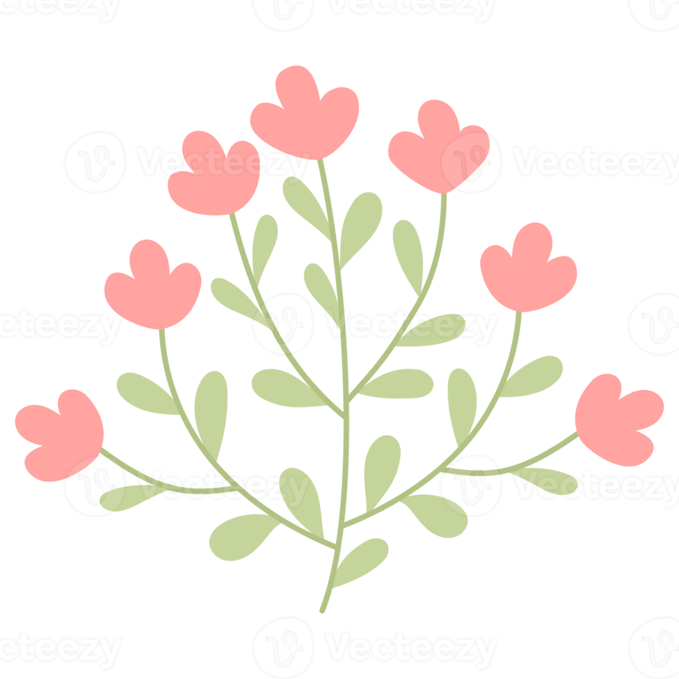 Red flowers. sticker png