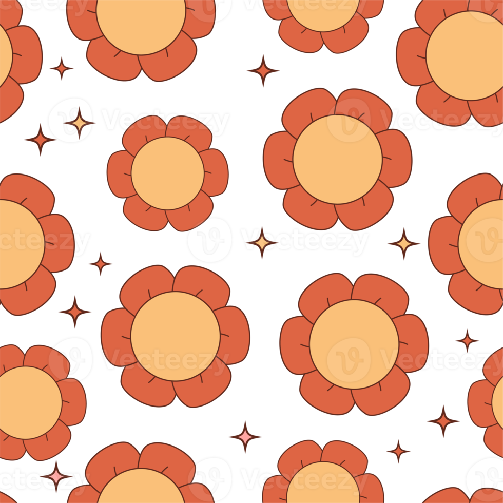 seamless pattern with Daisy Flower Power png