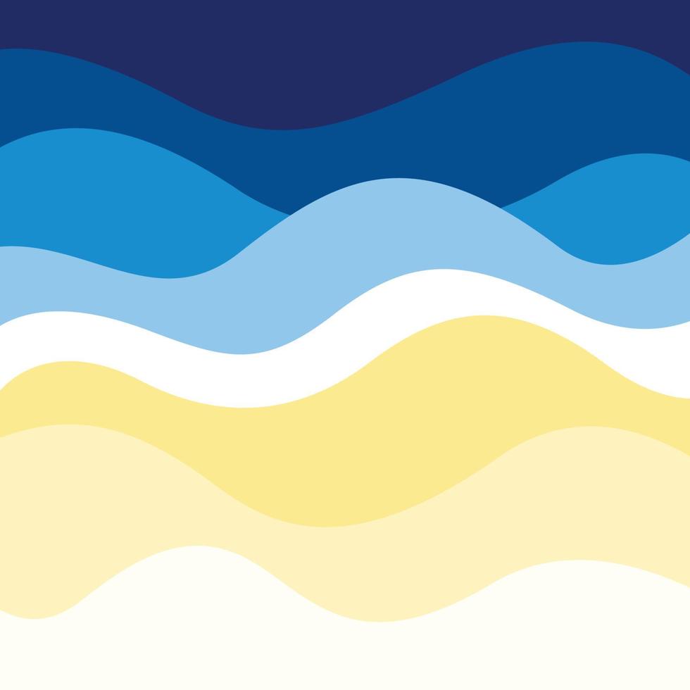 abstract beach waves vector illustration