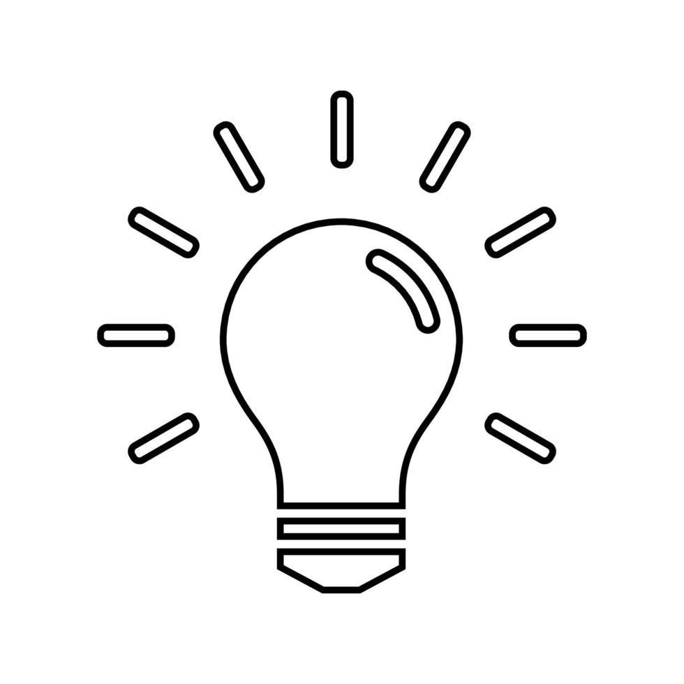 light bulb vector line illustration