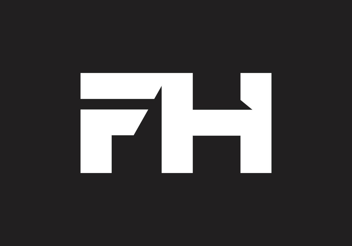 letra fh logo icono diseño para tu negocio vector