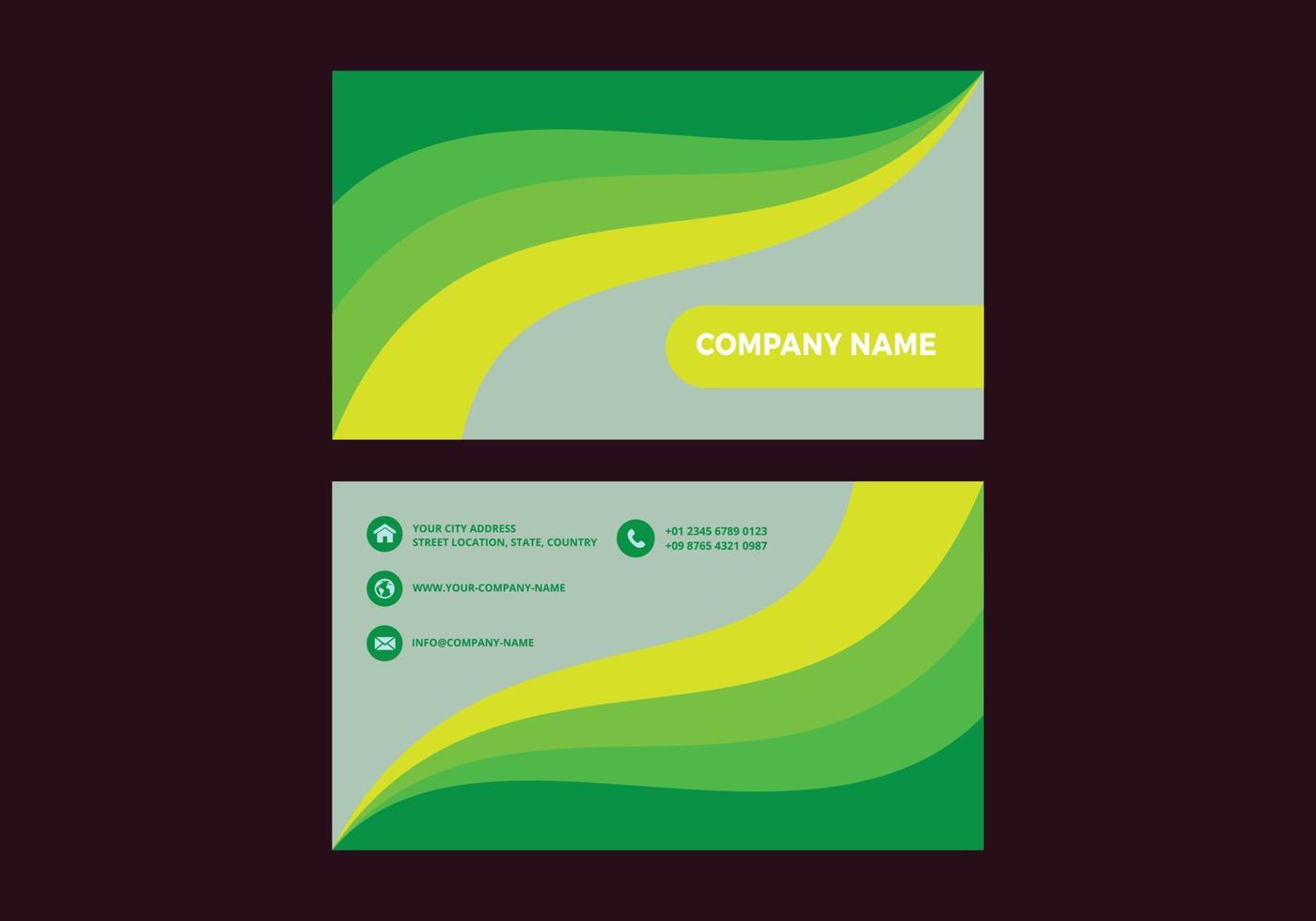 Modern Creative and Clean Business Card Template. Flat Design Vector Illustration. Stationery Design