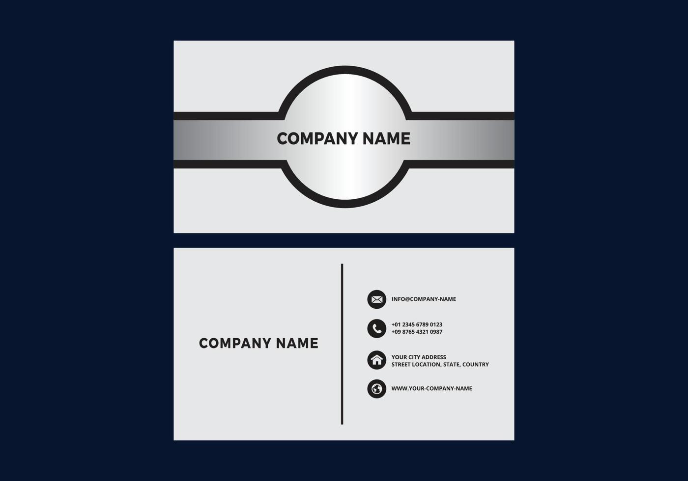 Modern Creative and Clean Business Card Template. Flat Design Vector Illustration. Stationery Design