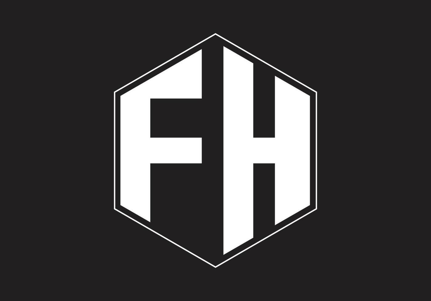 letra fh logo icono diseño para tu negocio vector