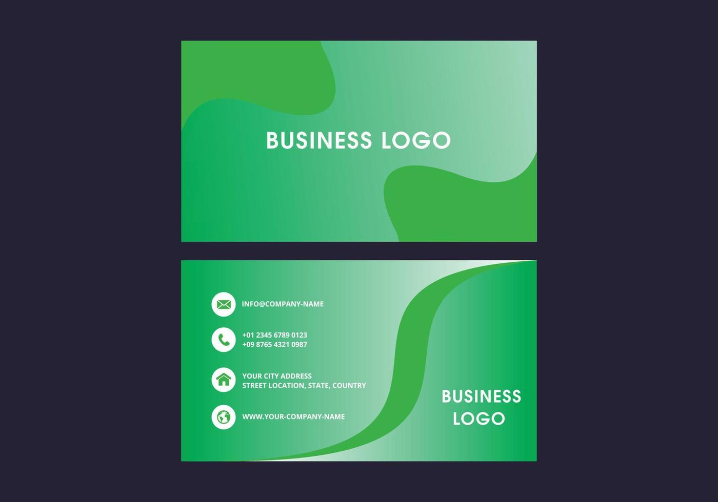 Modern Creative and Clean Business Card Template. Flat Design Vector Illustration. Stationery Design