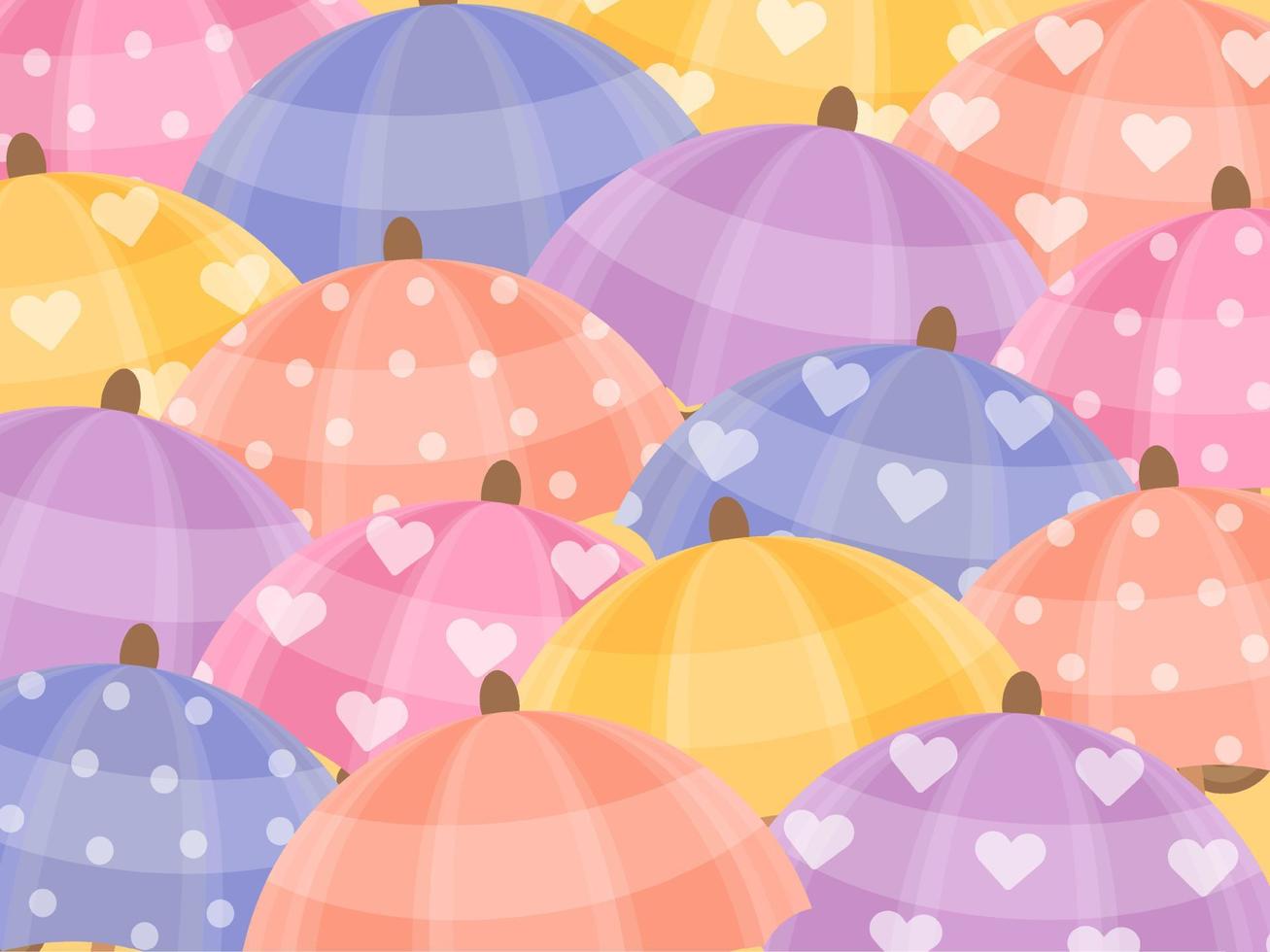 Colorful umbrella. Cartoon background, concept. Vector illustration.