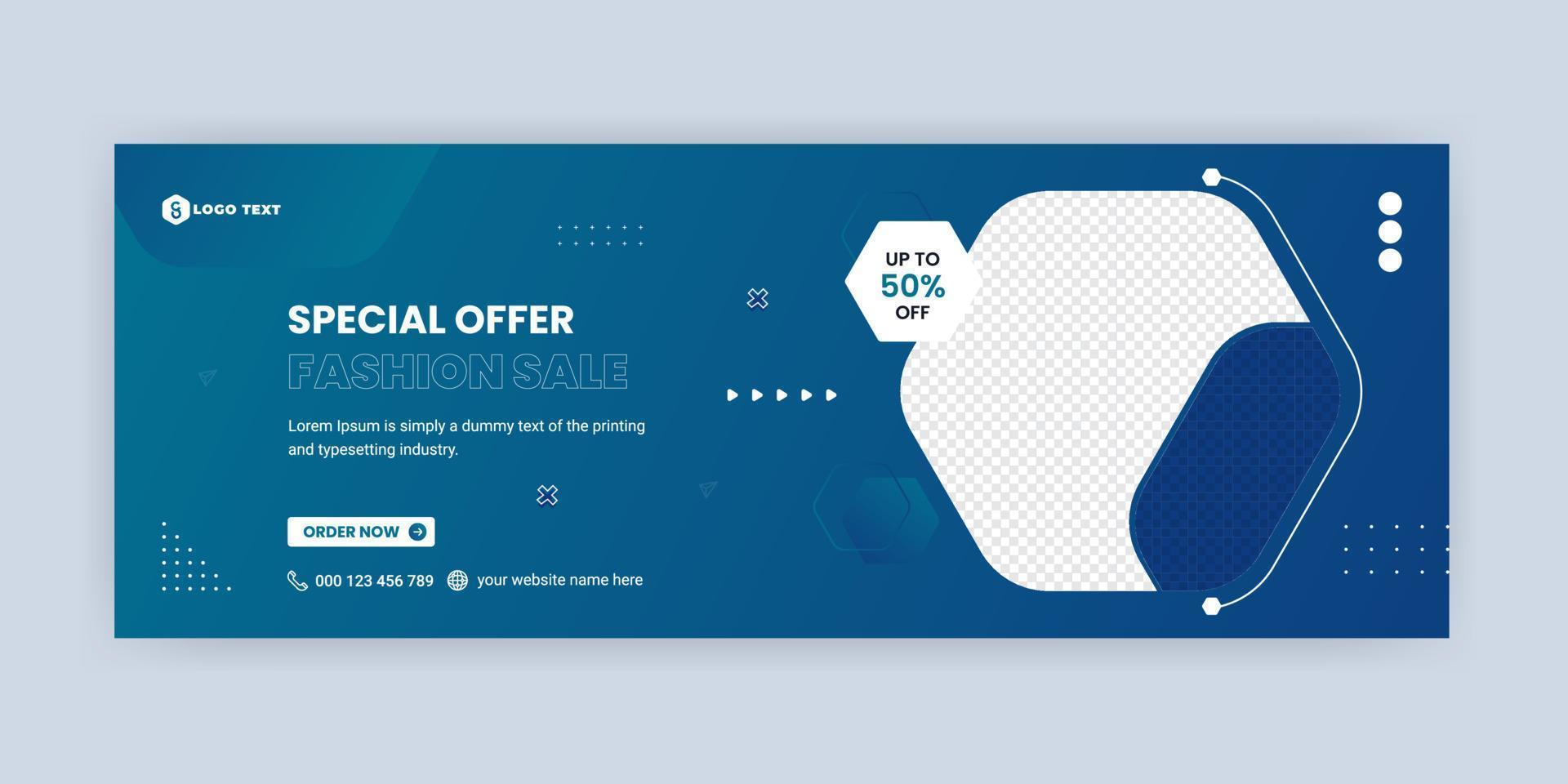 Fashion Sale Social Media Cover Banner Template vector
