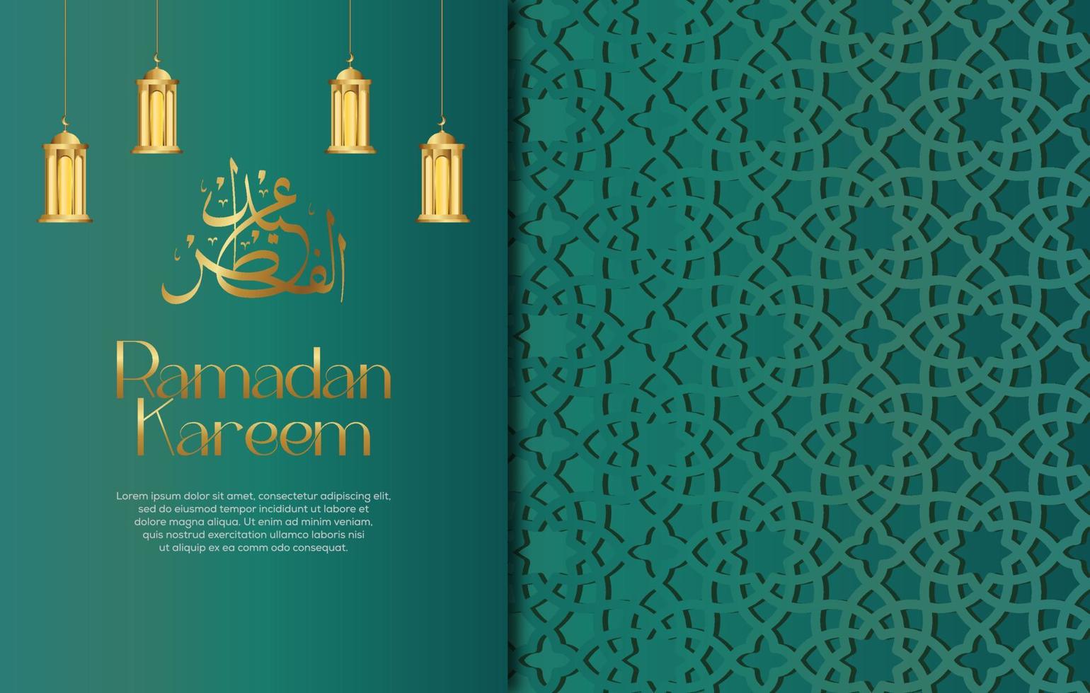 Premium Vector Islamic Style Ramadan Kareem and Eid Decorative Background