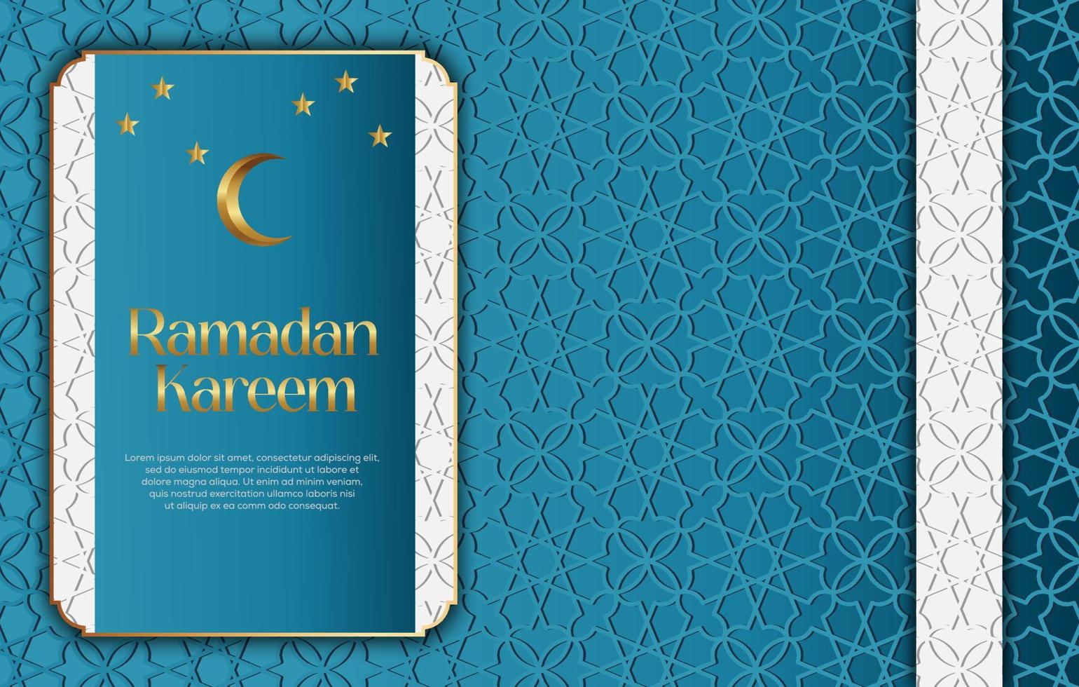 Premium Vector Islamic Style Ramadan Kareem and Eid Decorative Background