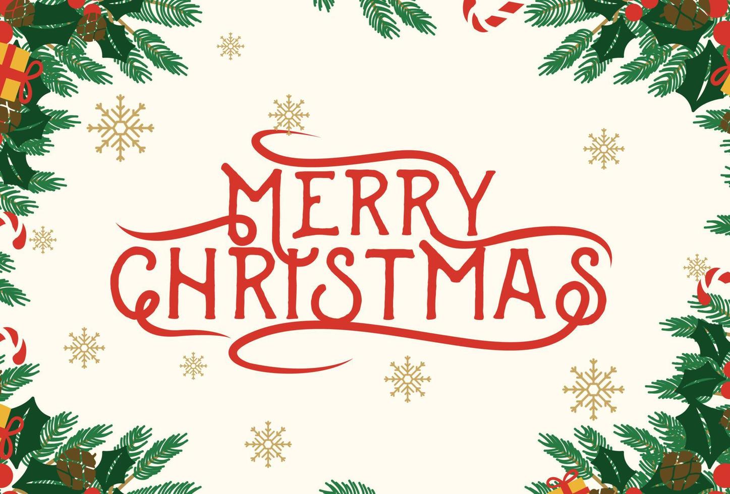 Merry christmas background template vector