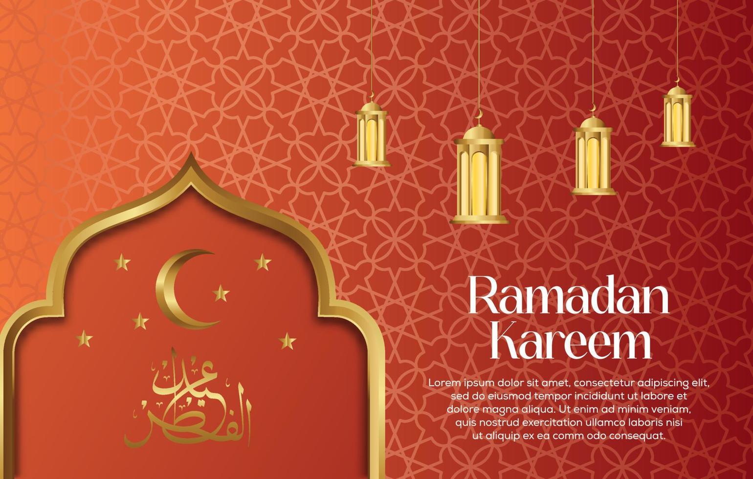 Premium Vector Islamic Style Ramadan Kareem and Eid Decorative Background