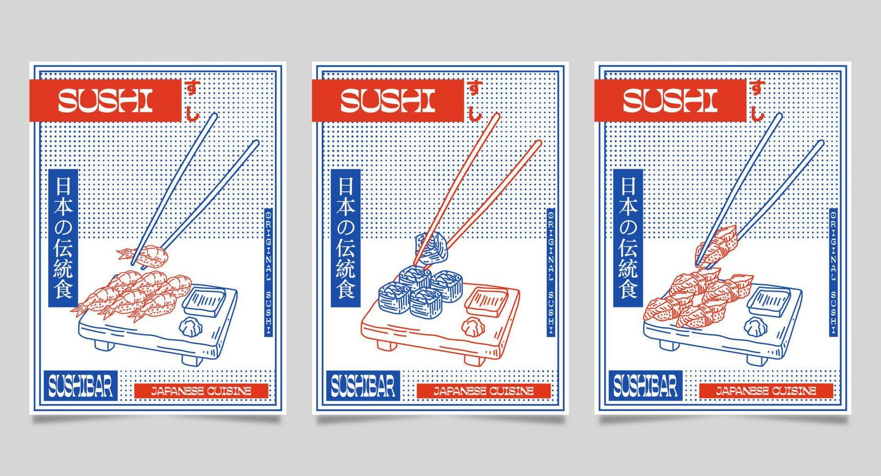Premium Vector Poster Template For Japanese Cuisine Restaurant