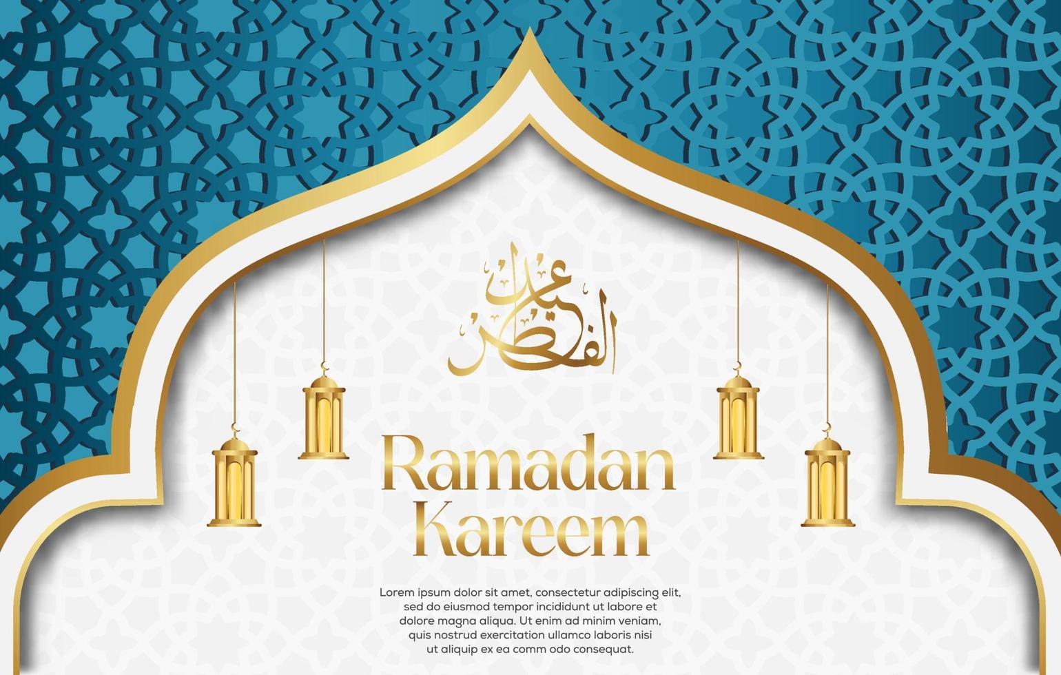 Premium Vector Islamic Style Ramadan Kareem and Eid Decorative Background