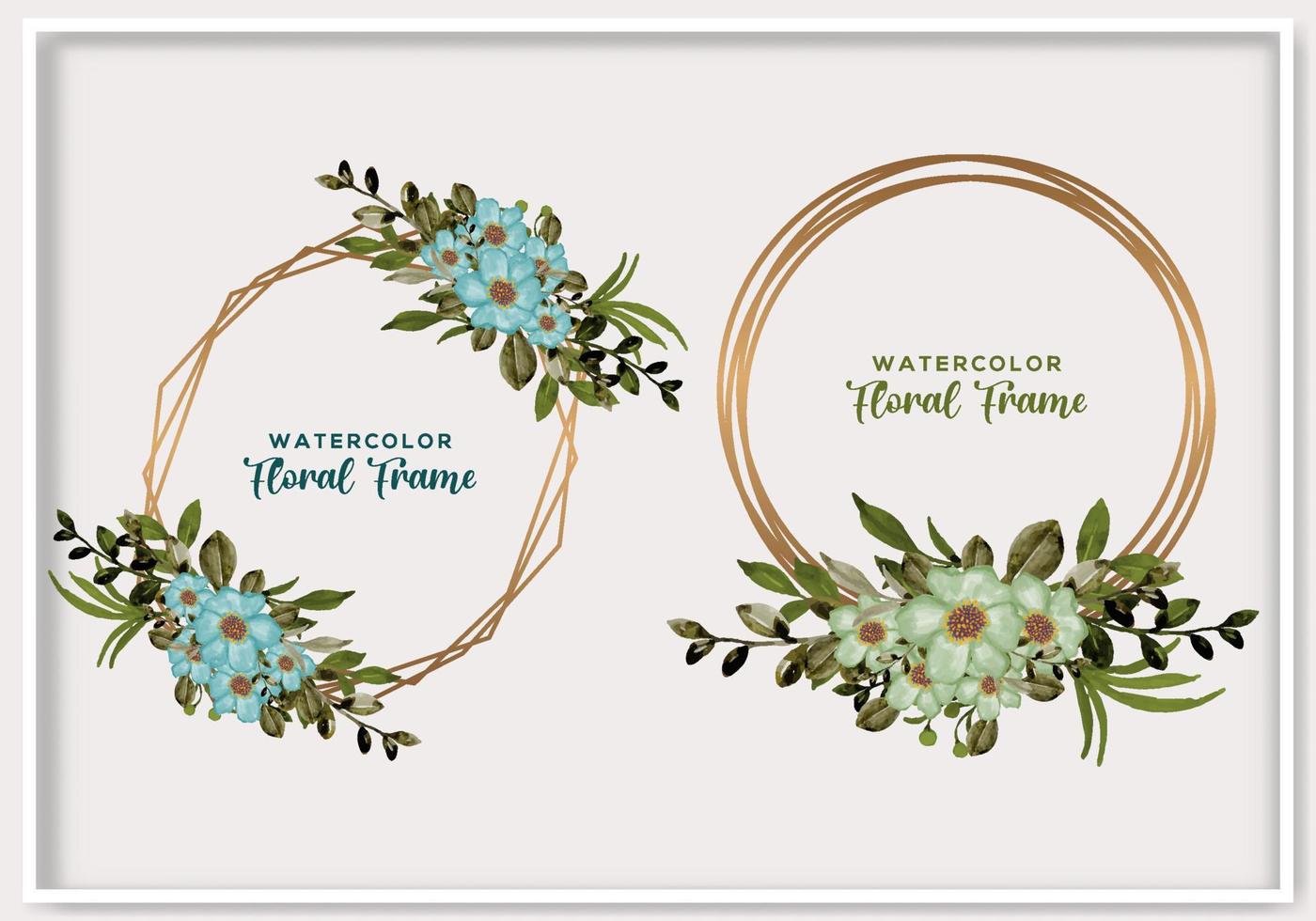 Premium Vector Beautiful floral watercolor frame