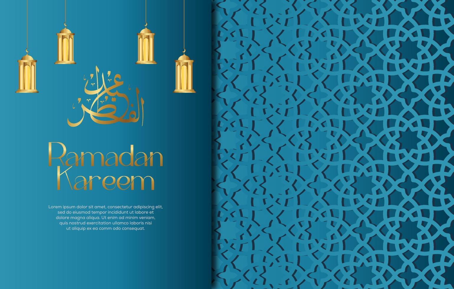 Premium Vector Islamic Style Ramadan Kareem and Eid Decorative Background