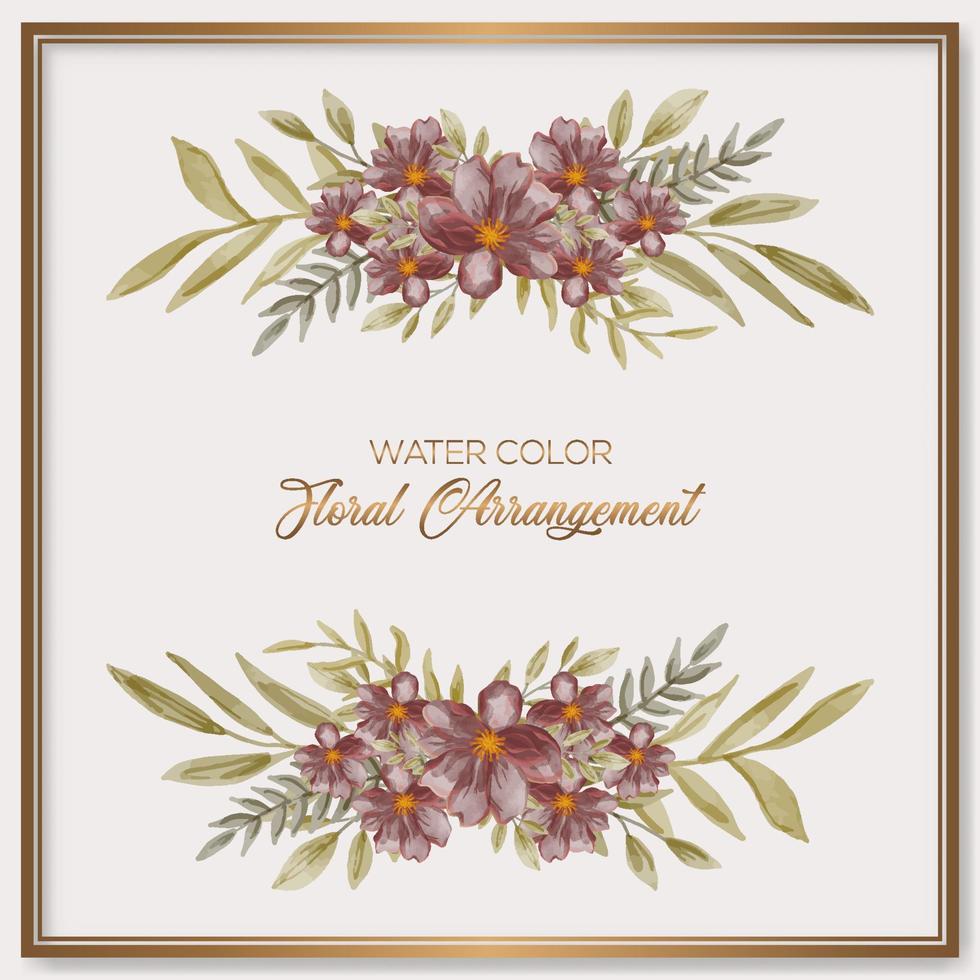 Vector floral watercolor frame collection
