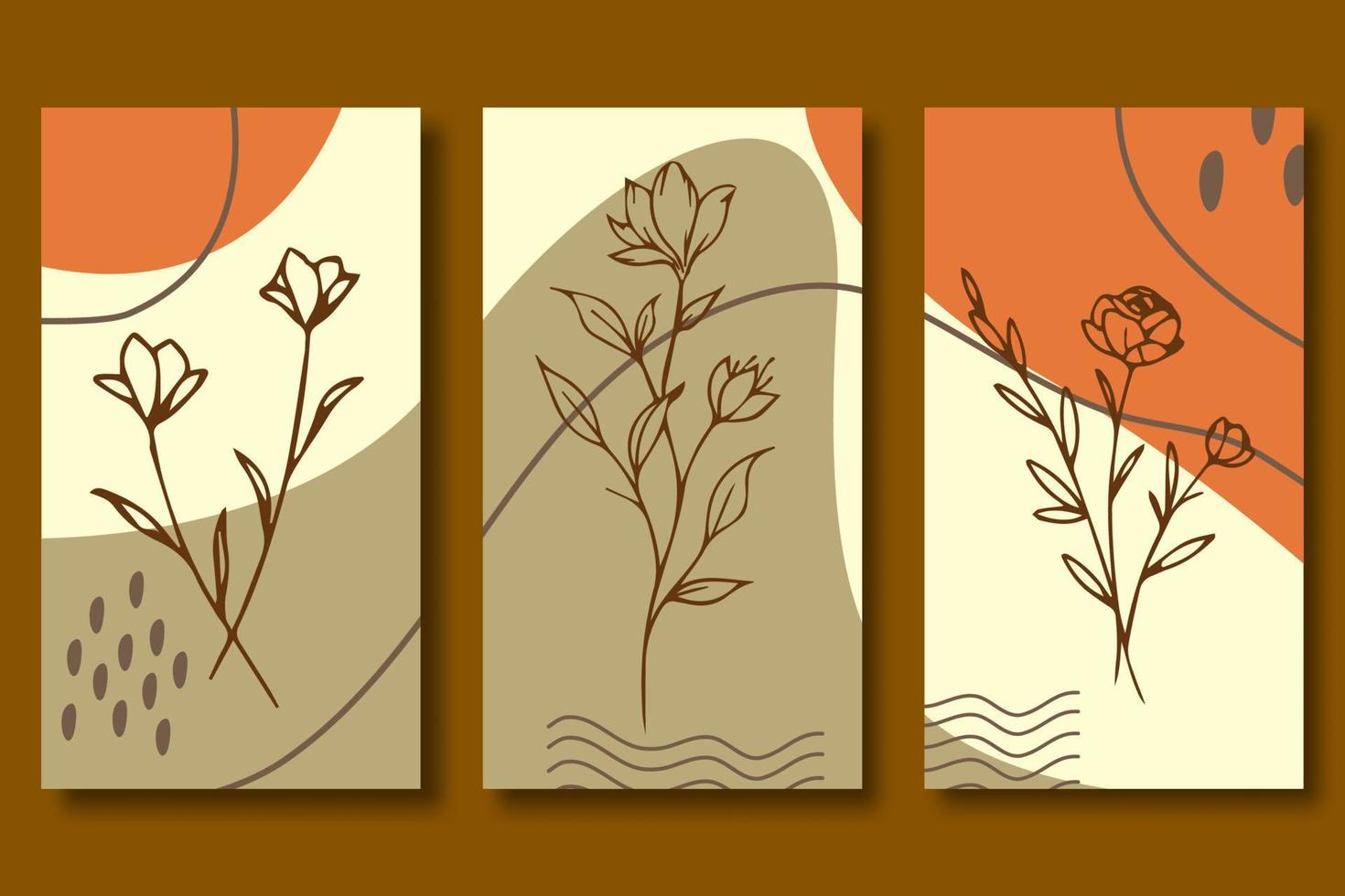 floral conjunto fondo de pantalla estético antecedentes vector