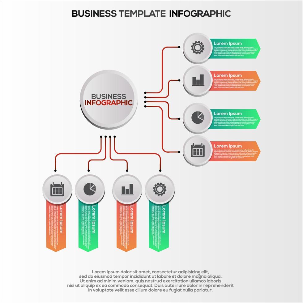 Premium Vector Gradient infographic steps template