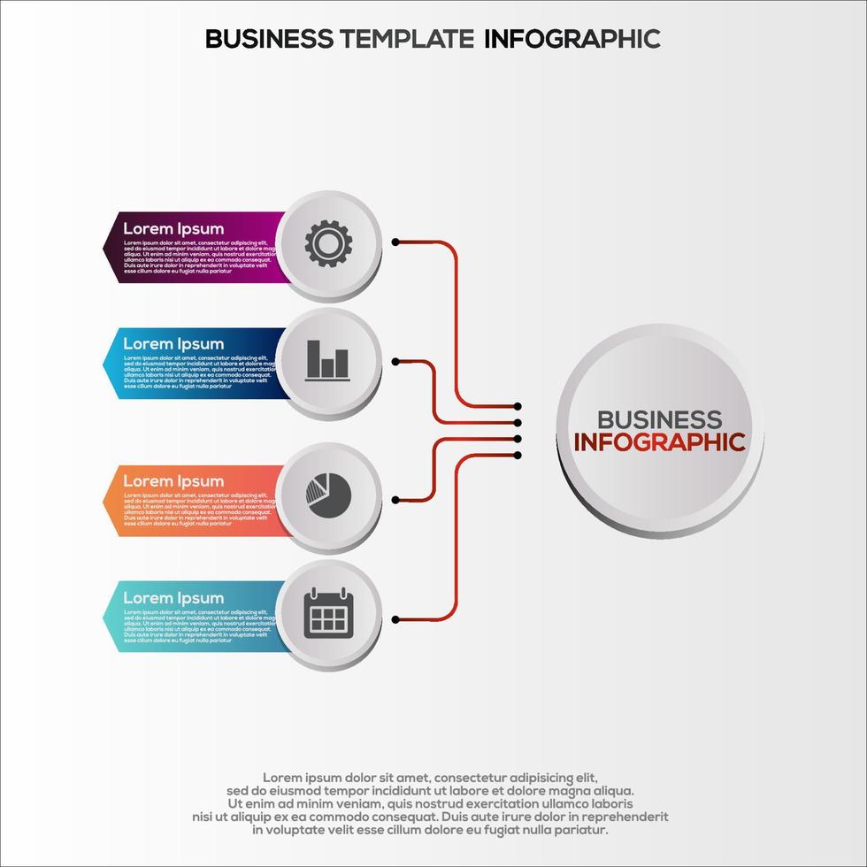 prima vector degradado infografía pasos modelo