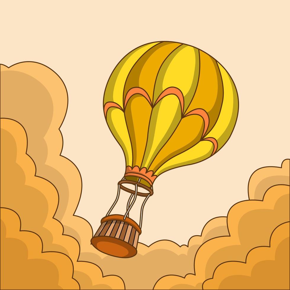 Air Baloon Adventure Vector Icon Illustration