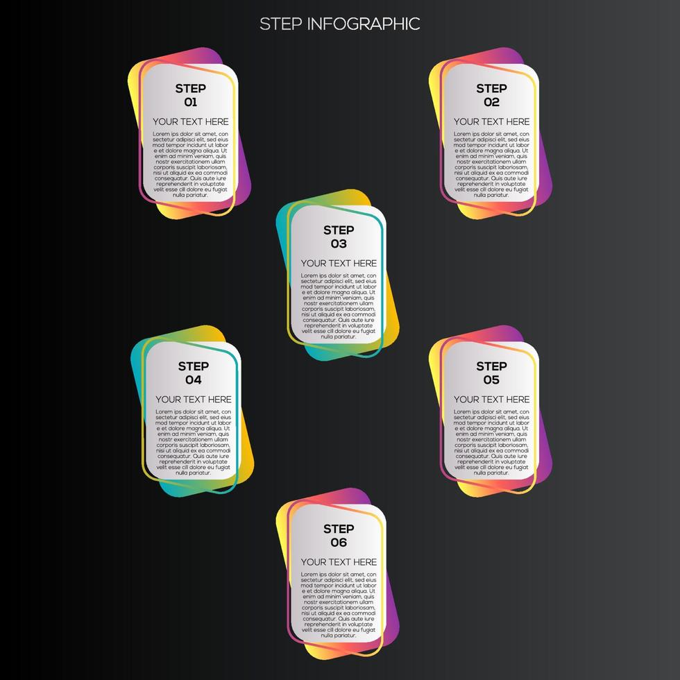 Premium Vector Gradient infographic steps template