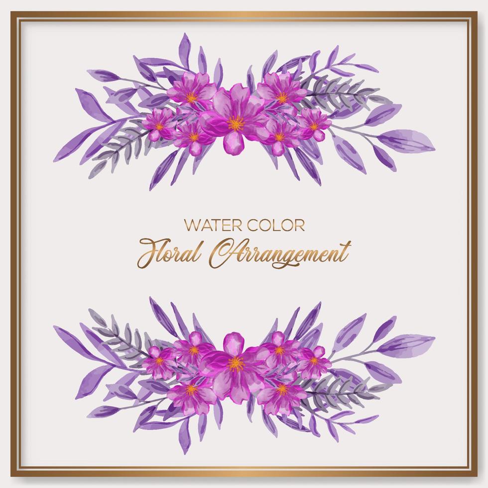 Vector floral watercolor frame collection