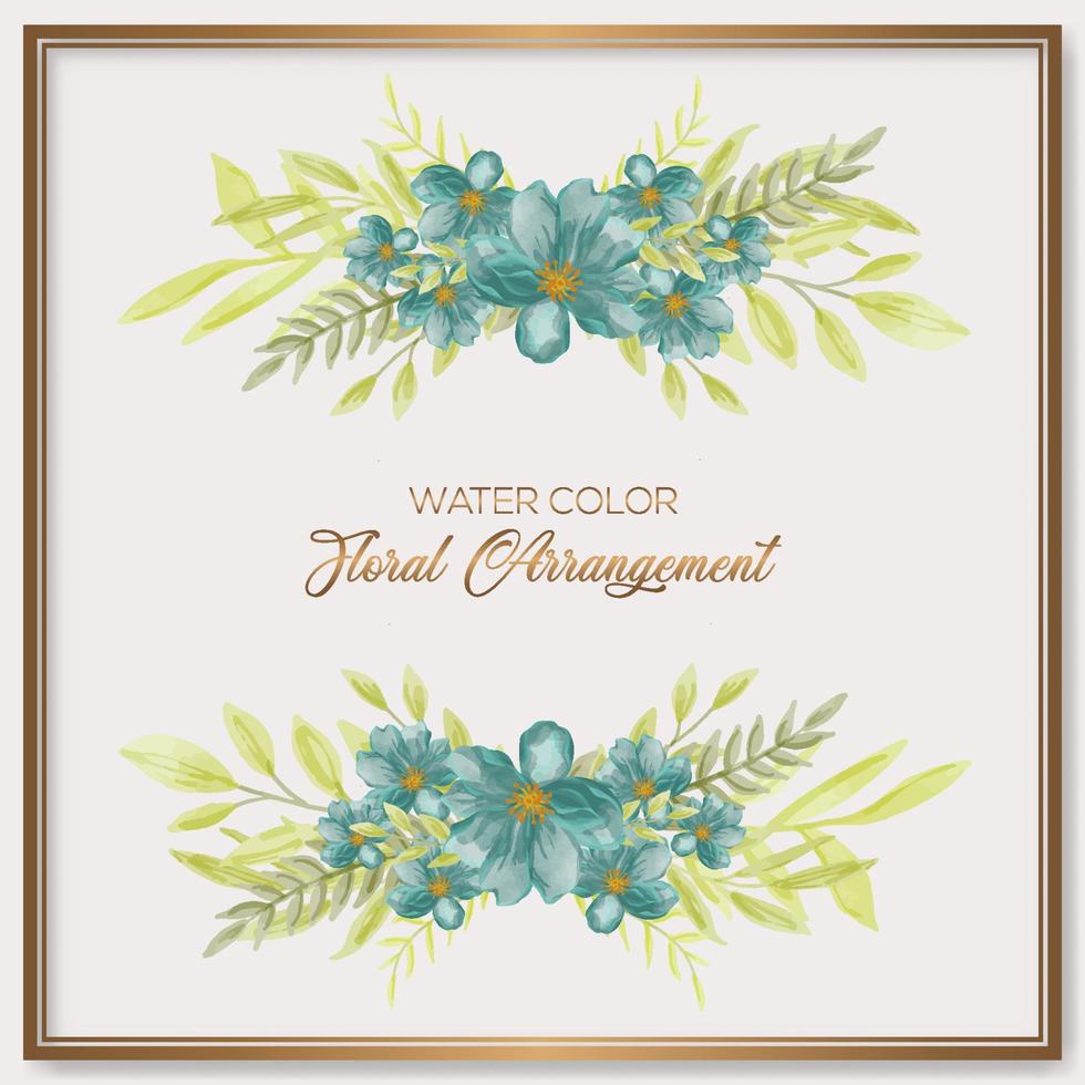 Vector floral watercolor frame collection