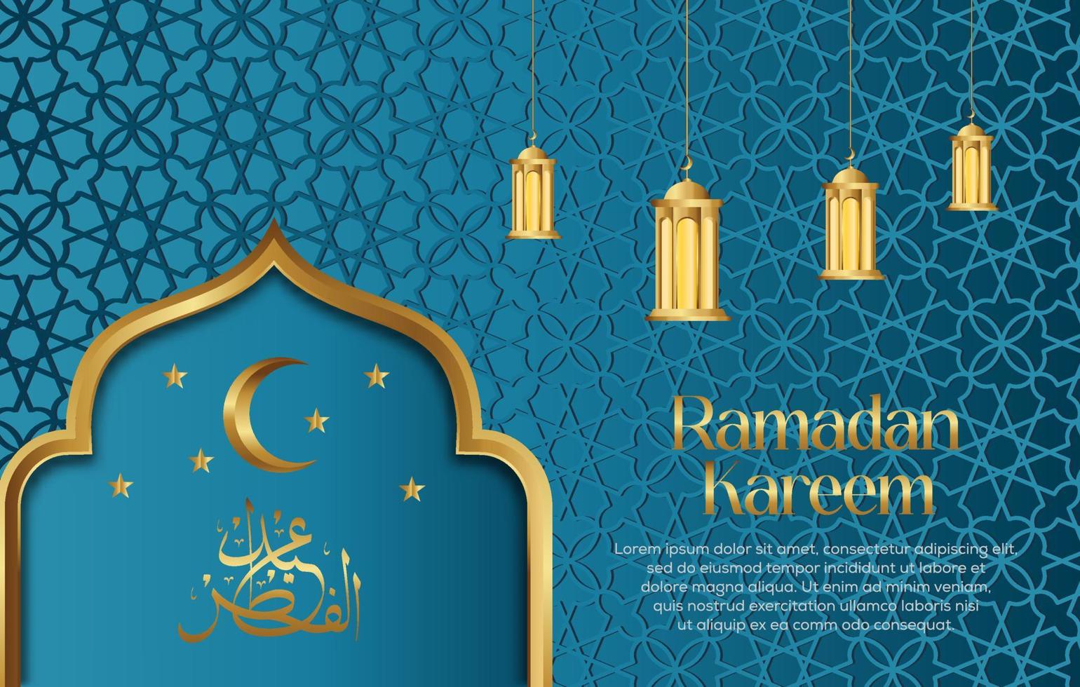 Premium Vector Islamic Style Ramadan Kareem and Eid Decorative Background