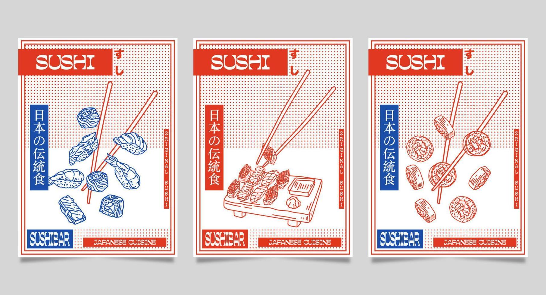 Premium Vector Poster Template For Japanese Cuisine Restaurant