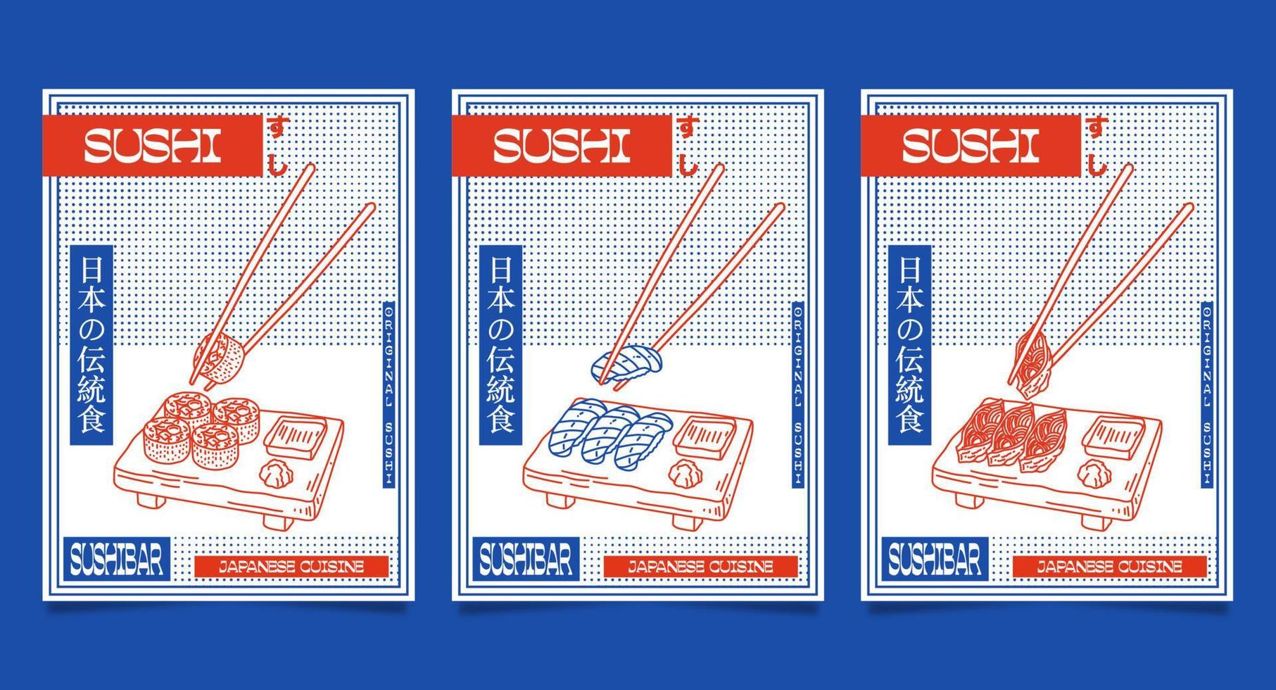 prima vector póster modelo para japonés cocina restaurante