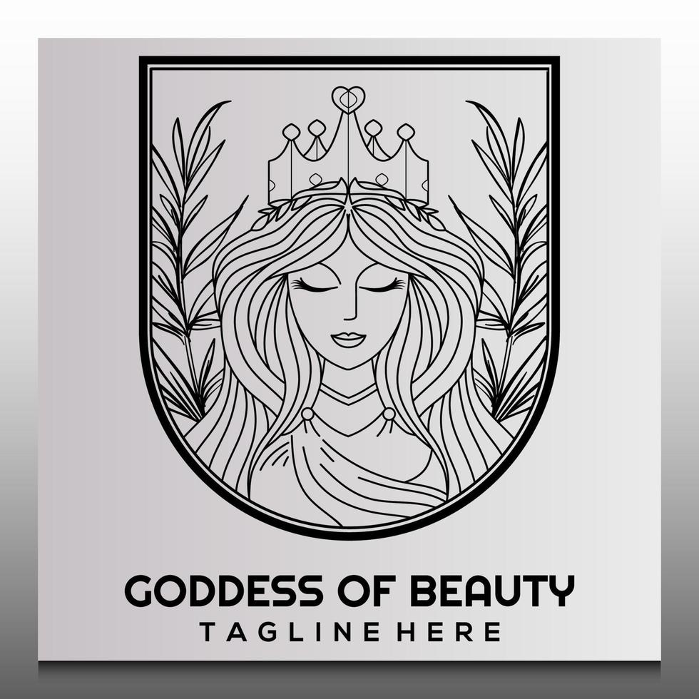 Premium Vector Nature Goddess Beauty Creative Logo Template