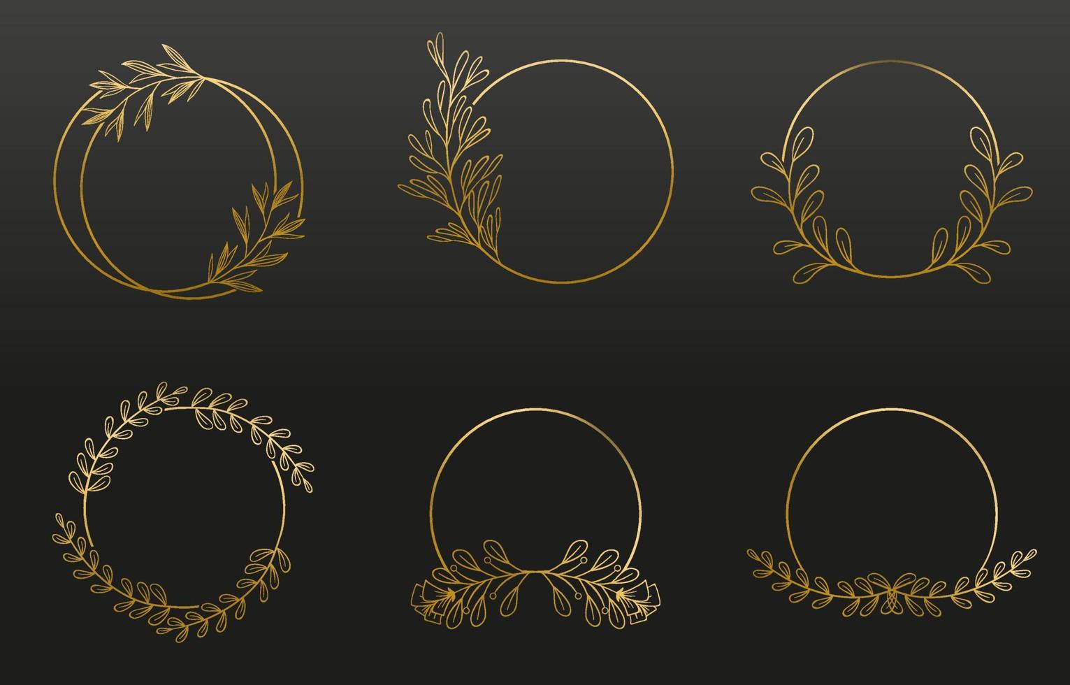 Luxury circle collection for branding vector